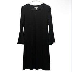 Susan Graver SZ XXS Black dress with bell sleeves